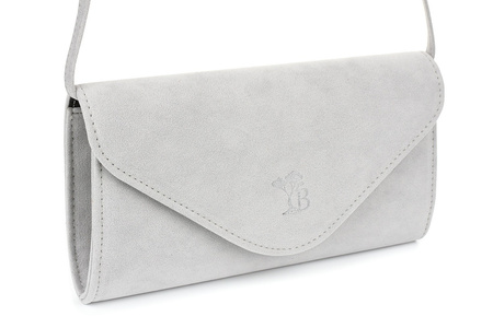 Siwa Damska Torebka Kopertówka Mała Beltimore W19 : Kolory - Szary, Srebrny