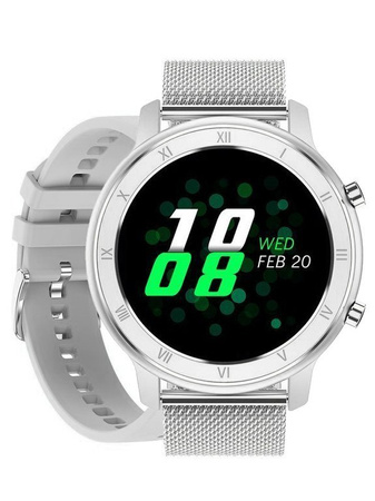 SMARTWATCH UNISEX Pacific 17-1 Bransoleta - srebrna + dodatkowy PASEK (sy010a)