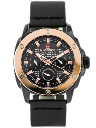 ZEGAREK MĘSKI NAVIFORCE - NF9116 (zn057b) - black/rosegold