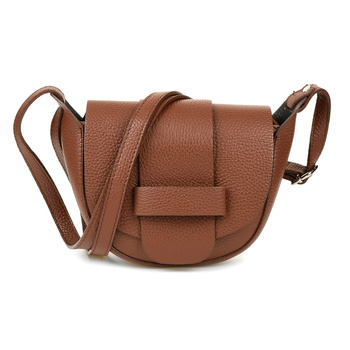 Torebka damska skórzana listonoszka brązowa Koniakowa Vera Pelle X41