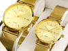 KOMPLET PREZENTOWY 2 ZEGARKÓW MĘSKI I DAMSKI ZŁOTY BRANSOLETA NAVIFORCE
