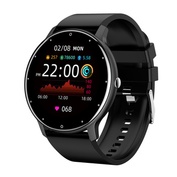 Smartwatch męski Czarny pasek gumowy sportowy Puls Kroki Gravity GT1-3