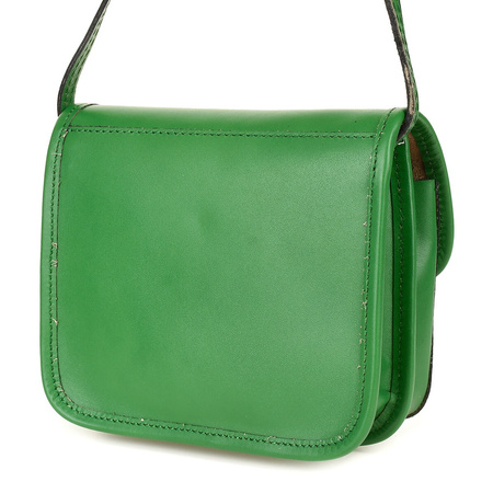 Zielona Beltimore Damska Skórzana Mała Torebka Listonoszka K66 : Kolory - Zielony