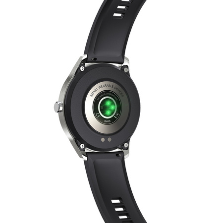 SMARTWATCH MĘSKI CZARNY PASEK SPORTOWY PULS KROKI G. ROSSI SW018-1 WŁASNE TARCZE