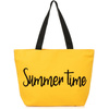 Żółta Duża Torba Plażowa Torebka Summer Time Lekka T64 : Kolory - Żółty, Złoty