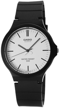 Zegarek Męski CASIO MW-240-7EVEF Czarny pasek biała tarcza