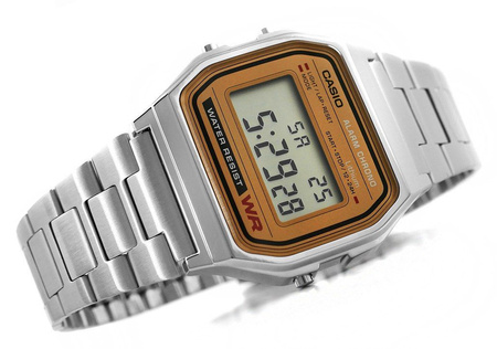 Zegarek męski Casio Vintage A158WEA-9EF Srebrna bransoleta + BOX