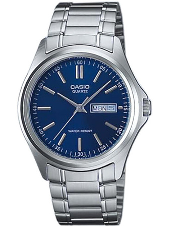 ZEGAREK MĘSKI CASIO MTP-1239D-2A Srebrna bransoleta + BOX