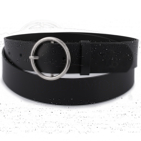 Skórzany Pasek Damski Do Spodni Sukienki Czarna Skóra Nat. 3,5 Cm Beltimore B81 : Rozmiar Pasków - R.100-115 Cm