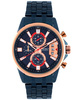 ZEGAREK MĘSKI GRANATOWA BRANSOLETA CHRONOGRAF PERFECT M504CH-06 + BOX