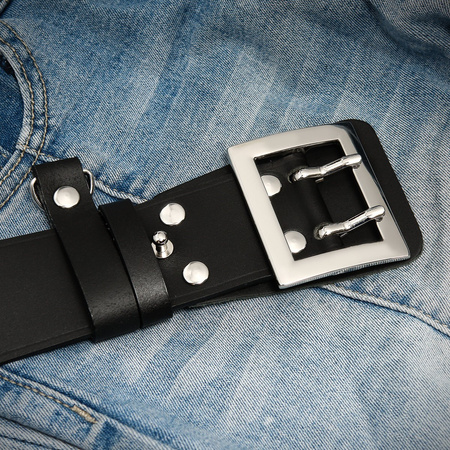 Pasek Męski Oficerski Wojskowy Solidny Beltimore W34 : Kolory - Czarny, Rozmiar Pasków - R.120-135 Cm