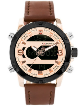 ZEGAREK MĘSKI NAVIFORCE - NF9097 (zn043e) - brown/rosegold