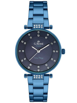 ZEGAREK DAMSKI G. ROSSI - C5131B-6F1 Niebieska bransoleta + BOX