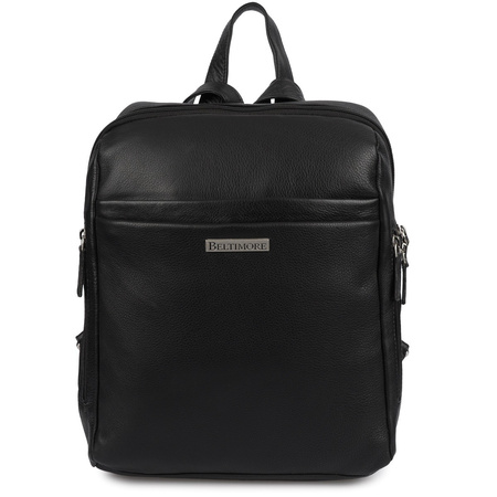 Plecak skórzany damski czarny Miejski Elegancki Duży A4 Czarny Beltimore P17