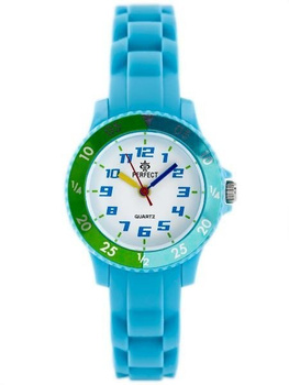 ZEGAREK Dziecięcy PERFECT A948 - Niebieski pasek gumowy