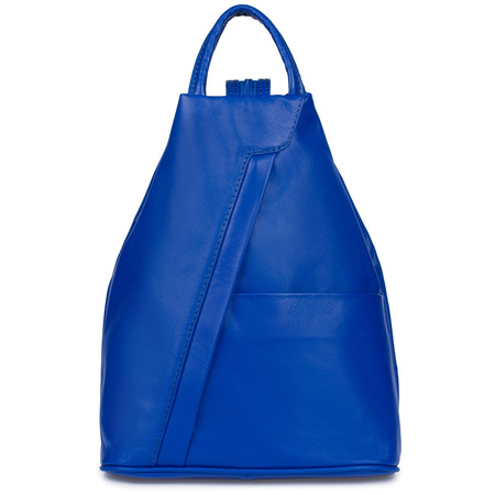 Plecak Skórzany Damski Mały Niebieski Vera Pelle T52