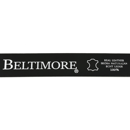Beltimore Skórzany Pasek Męski Czarny Szeroki E07 : Kolory - Czarny, Rozmiar Pasków - R.145-160 Cm