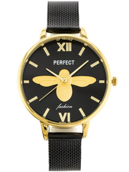 ZEGAREK DAMSKI PERFECT S638 - WAŻKA Czarna bransoleta Kobiecy + BOX
