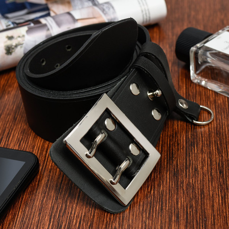 Pasek Męski Oficerski Wojskowy Solidny Beltimore W34 : Kolory - Czarny, Rozmiar Pasków - R.115-130 Cm