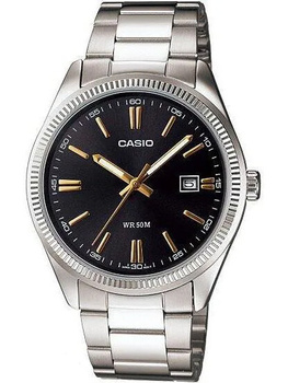 ZEGAREK MĘSKI CASIO MTP-1302D-1A2VDF Srebrna bransoleta + BOX