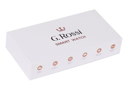 SMARTWATCH DAMSKI SREBRNA BRANSOLETA KOBIECY SPORT PULS SMS FB ZDJĘCIA G. Rossi SW015-3
