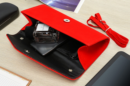 Czerwona Damska Torebka Kopertówka Mała Beltimore W19 : Kolory - Czerwony