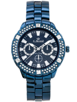 ZEGAREK DAMSKI G. ROSSI - CORE Granatowa bransoleta  + BOX
