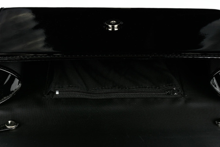 Czarna Lakierowana Damska Torebka Wieczorowa Kopertówka Beltimore M78 : Kolory - Czarny