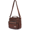 Brązowa Pojemna Skórzana Torba Męska Do Pracy Beltimore F72 : Kolory - Brązowy, Beżowy
