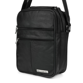 Męska Torba Skórzana Raportówka Poręczna Czarna Premium Beltimore G68