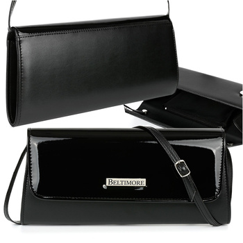 Czarna Damska Torebka Kopertówka Wieczorowa Beltimore W20 : Kolory - Czarny