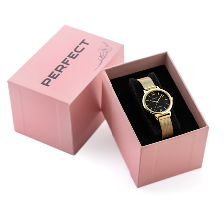 ZEGAREK DAMSKI PERFECT F203-08 Złota bransoleta + BOX