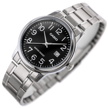 ZEGAREK MĘSKI CASIO MTPV002D-1BUDF Srebrna bransoleta + BOX