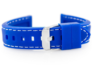 Pasek gumowy do zegarka U20 - niebieski 20mm
