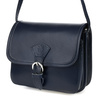 Granatowa Beltimore Damska Skórzana Mała Torebka Listonoszka K66 : Kolory - Granatowy
