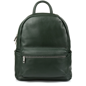 Włoski Plecak Skórzany A4 Damski Miękka Skóra P16 : Kolory - Zielony