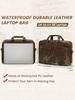 TORBA MĘSKA NA LAPTOPA 15,6" SKÓRZANA BRĄZOWA NA RAMIĘ DOKUMENTY EKO Z03