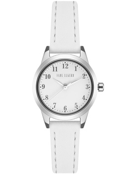 ZEGAREK DAMSKI PAUL LORENS - 9803A-3C1 Biały pasek skórzany Komunijny + BOX