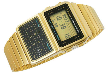 Zegarek męski CASIO DBC-611G-1DF Złota bransoleta Cyfrowy Retro