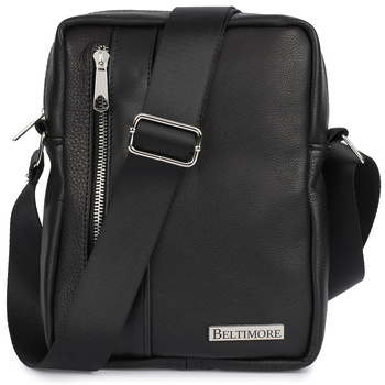 Czarna Męska Torba Skórzana Przez Ramię Beltimore Premium Raportówka G17