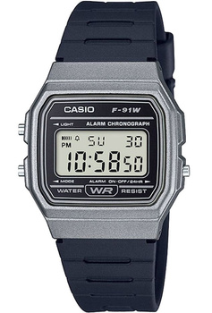 Zegarek Męski CASIO F-91WM-1BDF Cyfrowy Czarny pasek + BOX