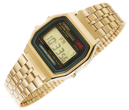 Zegarek męski CASIO A159WGEA-1EF złota bransoleta Cyfrowy