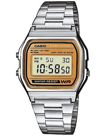 Zegarek męski Casio Vintage A158WEA-9EF Srebrna bransoleta + BOX