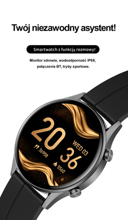 SMARTWATCH MĘSKI CZERWONY PASEK SPORTOWY KROKI PULS ROZMOWY G. Rossi SW019-3