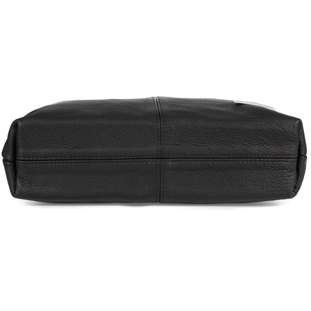 Czarna Damska Skórzana Torebka Worek Na Ramię Beltimore  970 : Kolory - Czarny