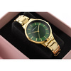 Zegarek damski Złota bransoleta Zielona tarcza PERFECT S359-07  + BOX