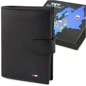 Męski Portfel Skórzany Klasyczny Rfid Beltimore D49 : Kolory - Czarny