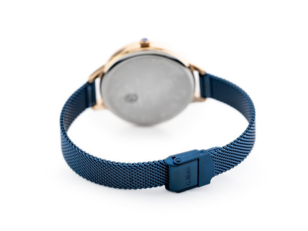 ZEGAREK DAMSKI G. ROSSI - 10296B3-6F3 Granatowa bransoleta  + BOX