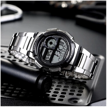 ZEGAREK MĘSKI CASIO AE-1000WD 1A (zd073h) - WORLD TIME + BOX