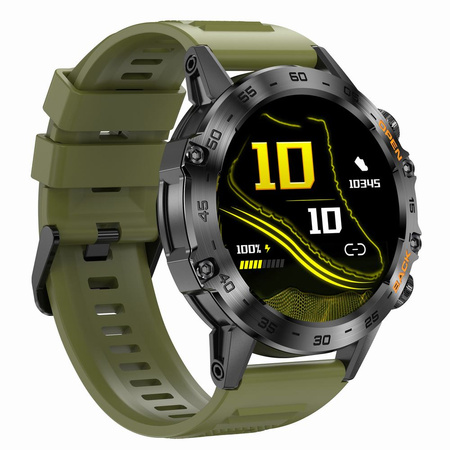 SMARTWATCH MĘSKI ZIELONY PASEK WYKONYWANIE POŁĄCZEŃ CIŚNIENIOMIERZ GRAVITY GT9-12 